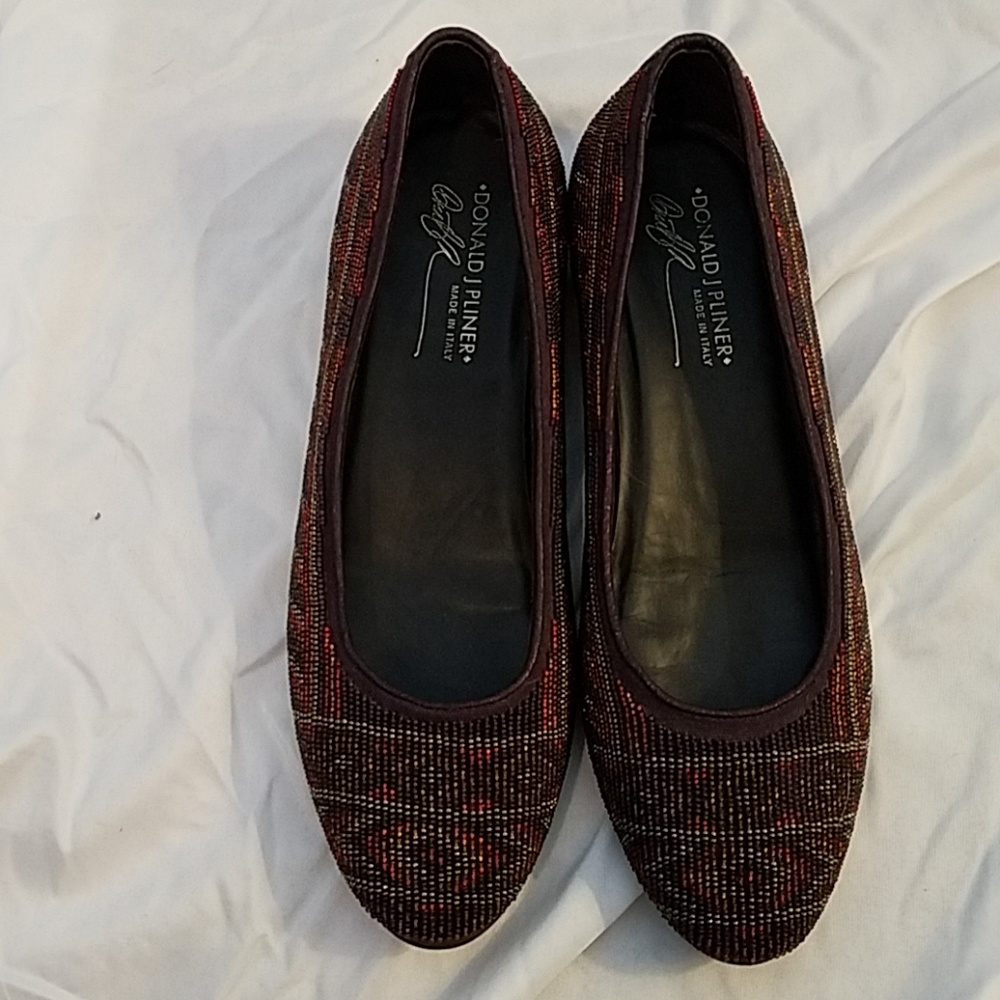 Beaded flats by Donald J Pliner